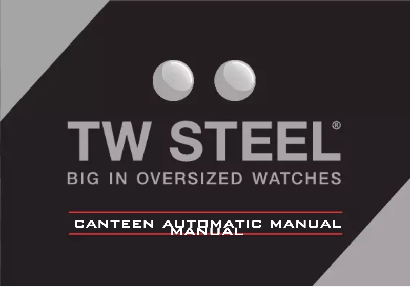Page n°1 - Manuel utilisateur TW Steel TWA201 Canteen