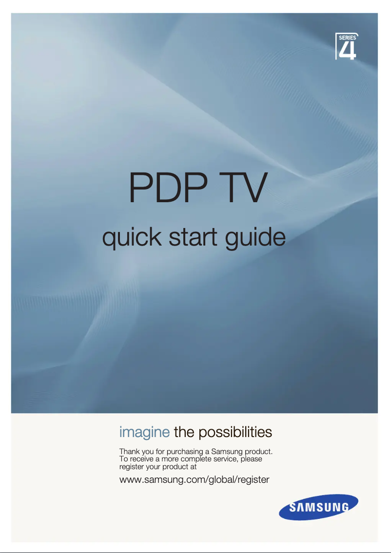Page n°1 - Guide d'installation Samsung PS42Q91H