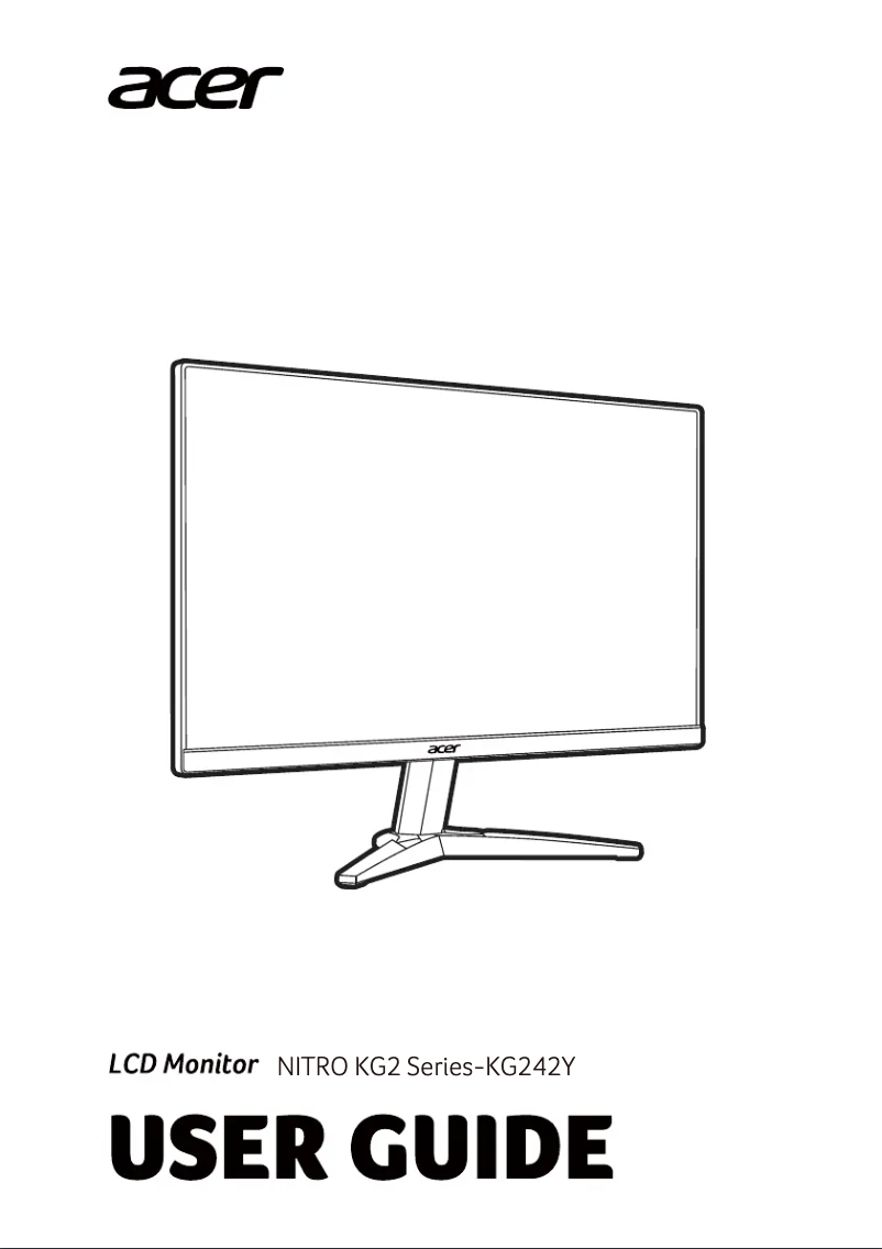 Página 1 del manual Guía de inicio rápido Acer KG242YS