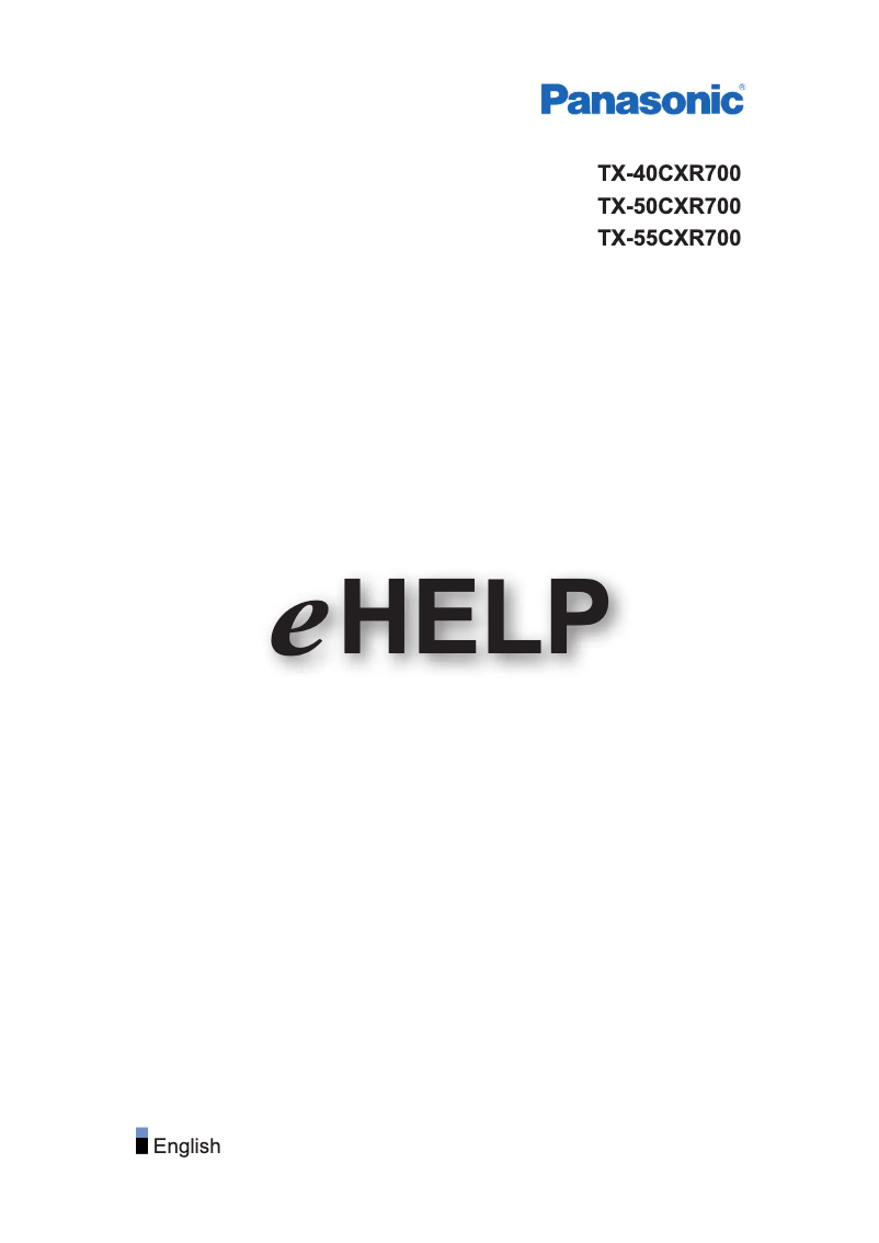 Page 1 de la notice Manuel utilisateur Panasonic TX-50CXR700