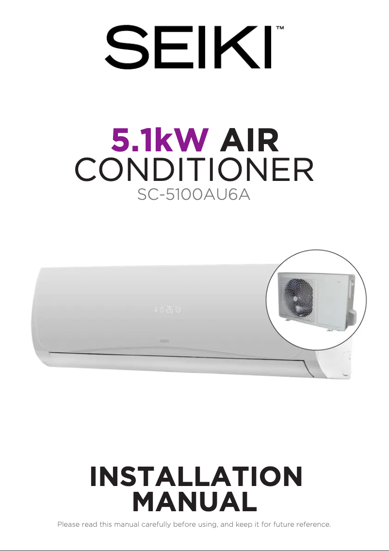 Page 1 de la notice Manuel utilisateur Seiki SC-5100AU6A