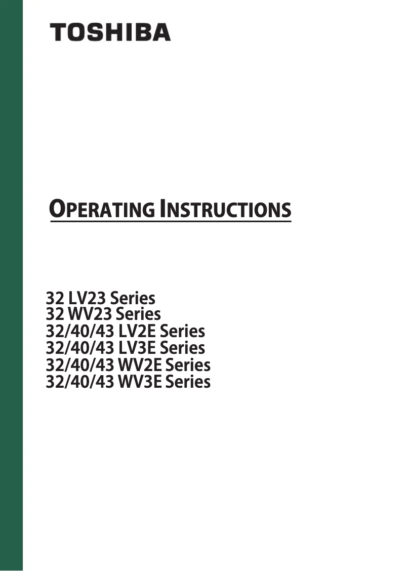 Page 1 de la notice Manuel utilisateur Toshiba 43LV2E63DG