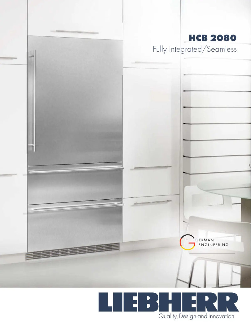 Page 1 de la notice Fiche technique Liebherr HCB 2080