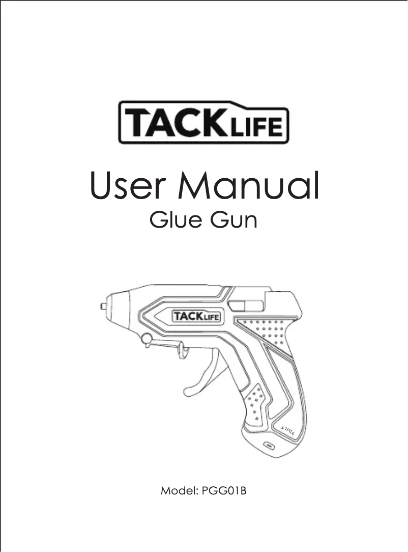 Page 1 de la notice Manuel utilisateur Tacklife PGG01B