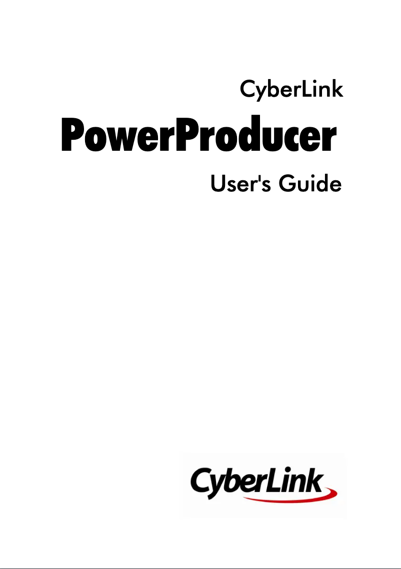 Page 1 de la notice Manuel utilisateur Cyberlink PowerProducer 6