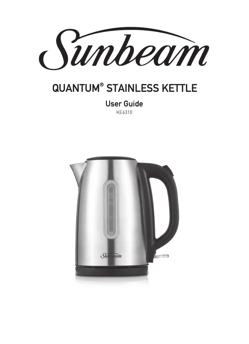 Page n°1 - Manuel utilisateur Sunbeam KE6310