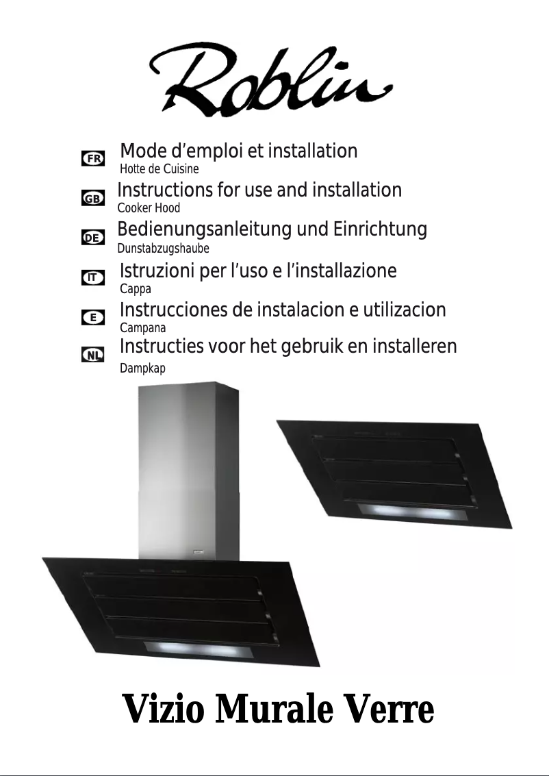 Página 1 del manual Manual de usuario Roblin Vizio Verre 900 Murale