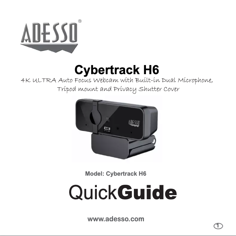 Page n°1 - Guide de démarrage rapide Adesso CyberTrack H6