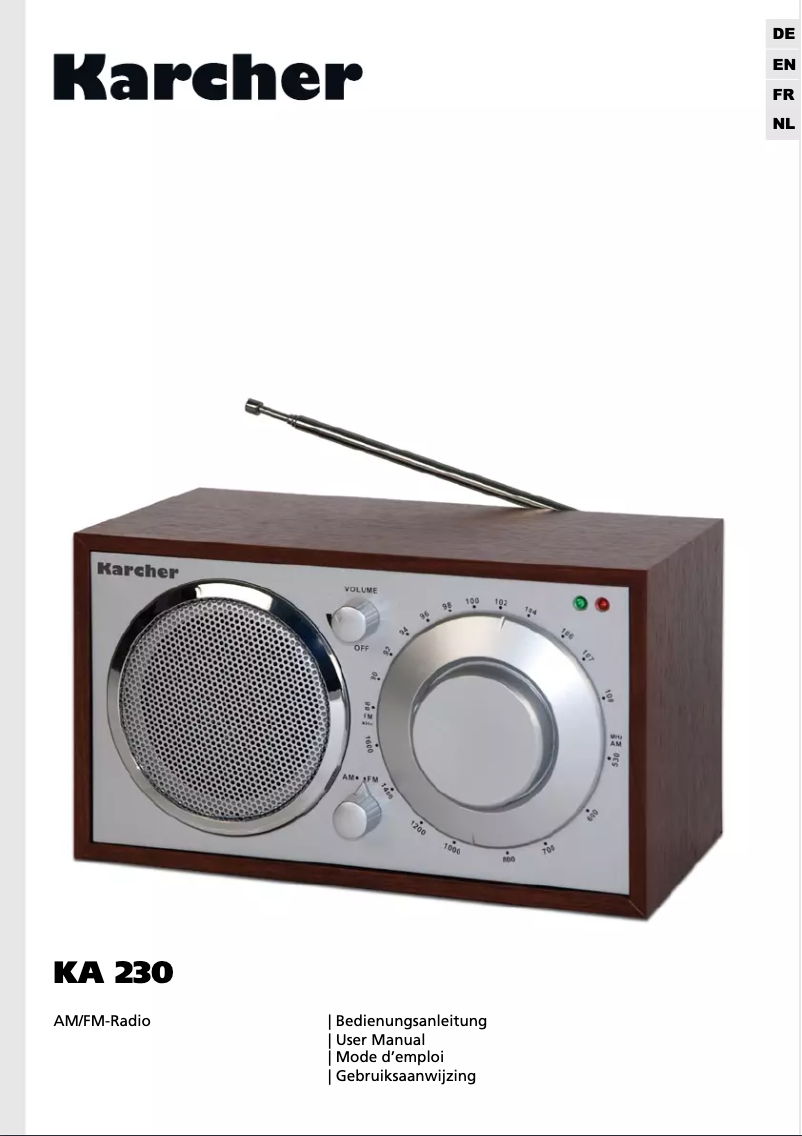 Page n°1 - Manuel utilisateur Karcher Audio KA 230