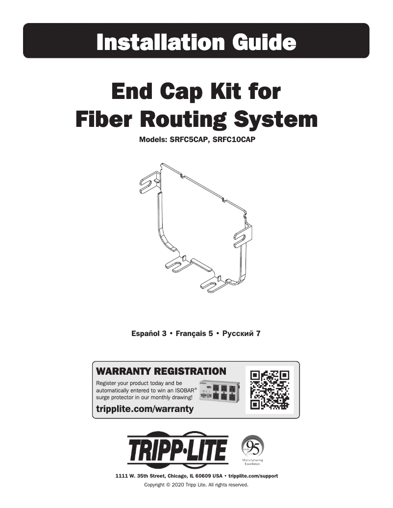 Image de la première page du manuel de l'appareil SmartRack SRFC10CAP