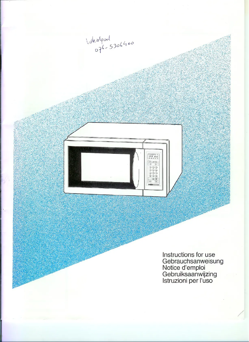 Page 1 de la notice Manuel utilisateur Whirlpool AKB 142