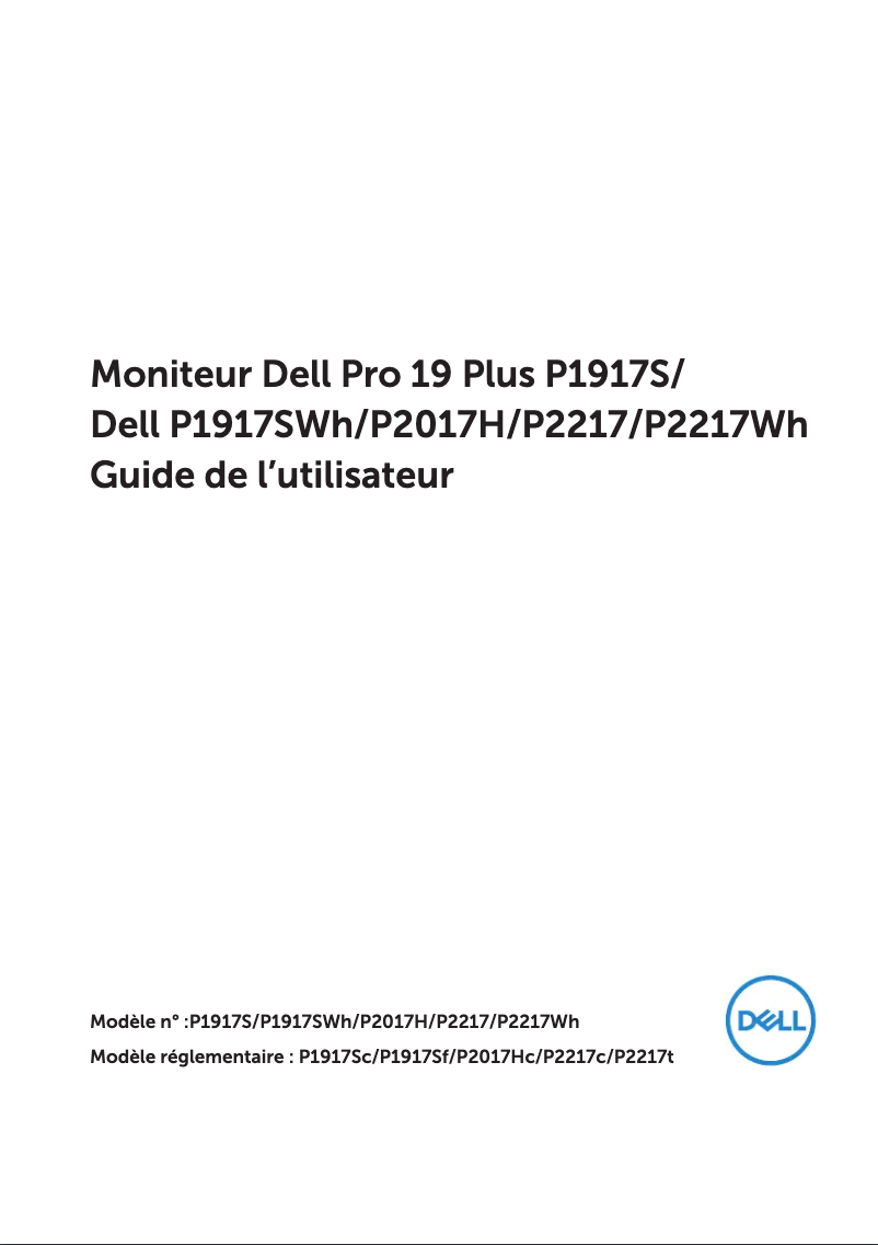 Image de la première page du manuel de l'appareil P1917S