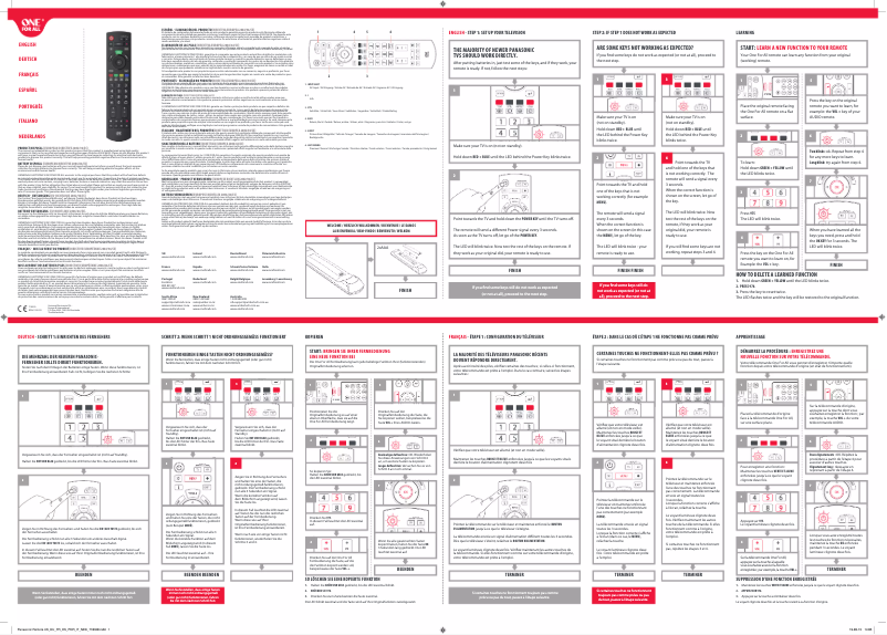 Page 1 de la notice Manuel utilisateur One for all URC 1914