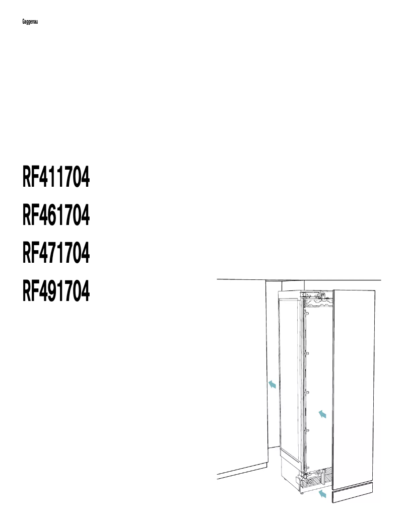 Página 1 del manual Guía de instalación Gaggenau RF471704