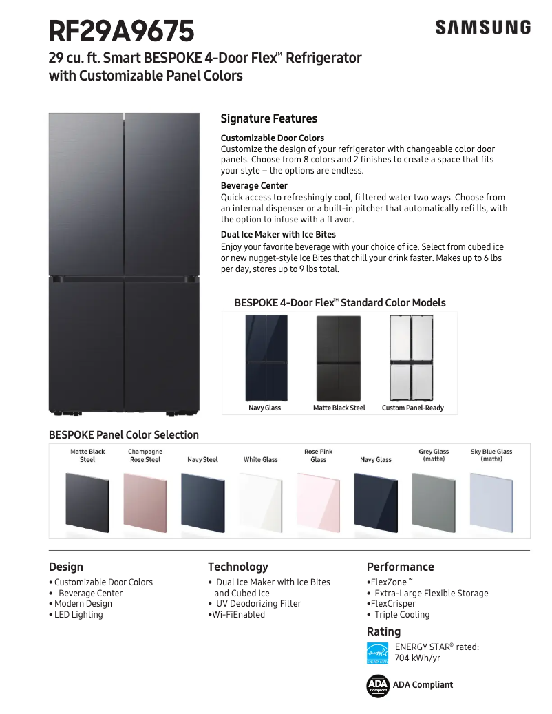 Page n°1 - Fiche technique Samsung RF29A967541