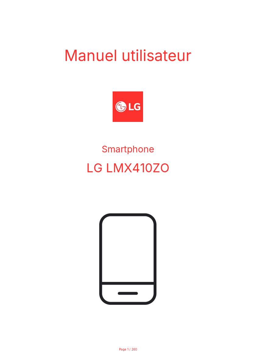 Page n°1 - Manuel utilisateur LG LMX410ZO