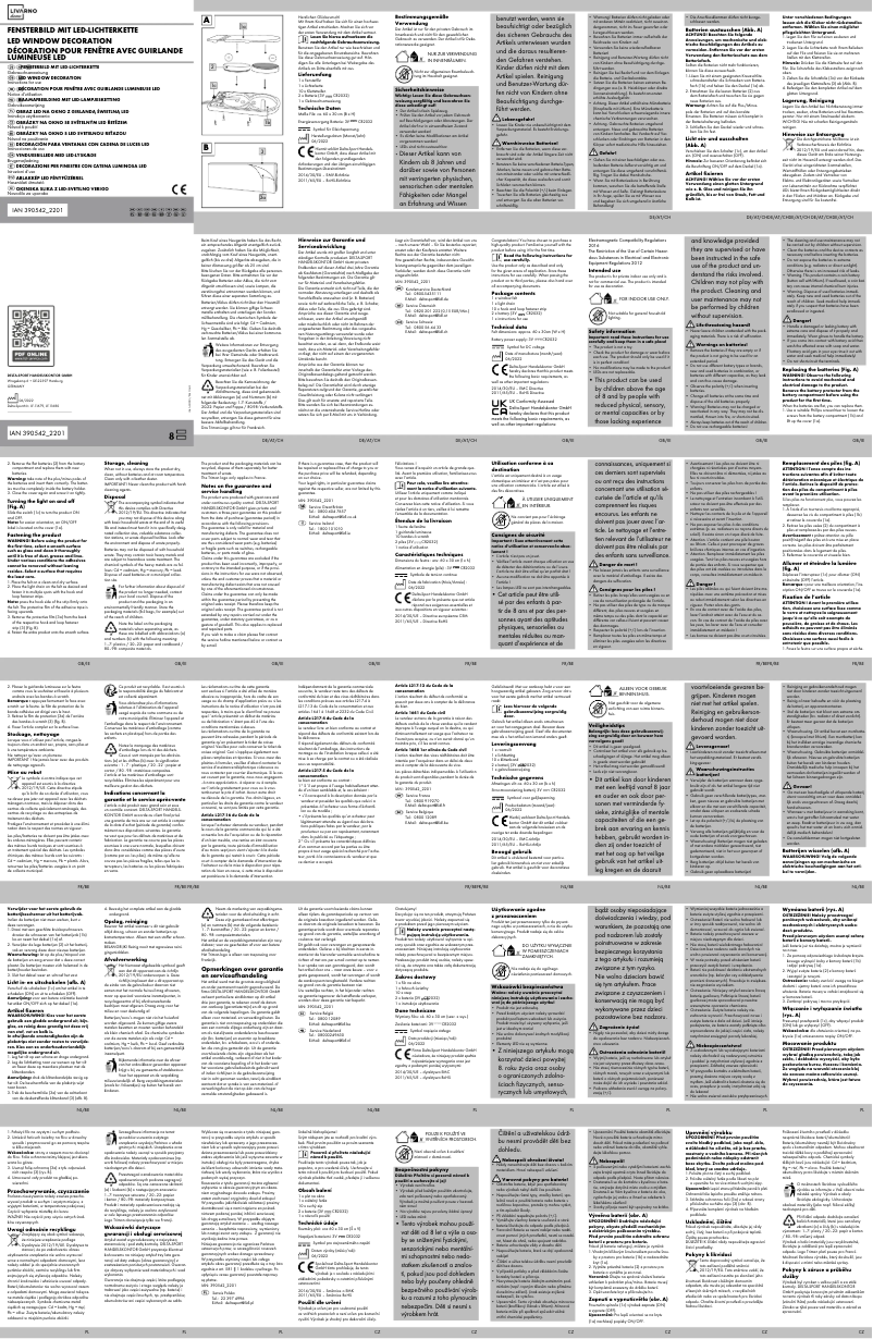 Page 1 de la notice Manuel utilisateur Livarno Lux IAN 390542