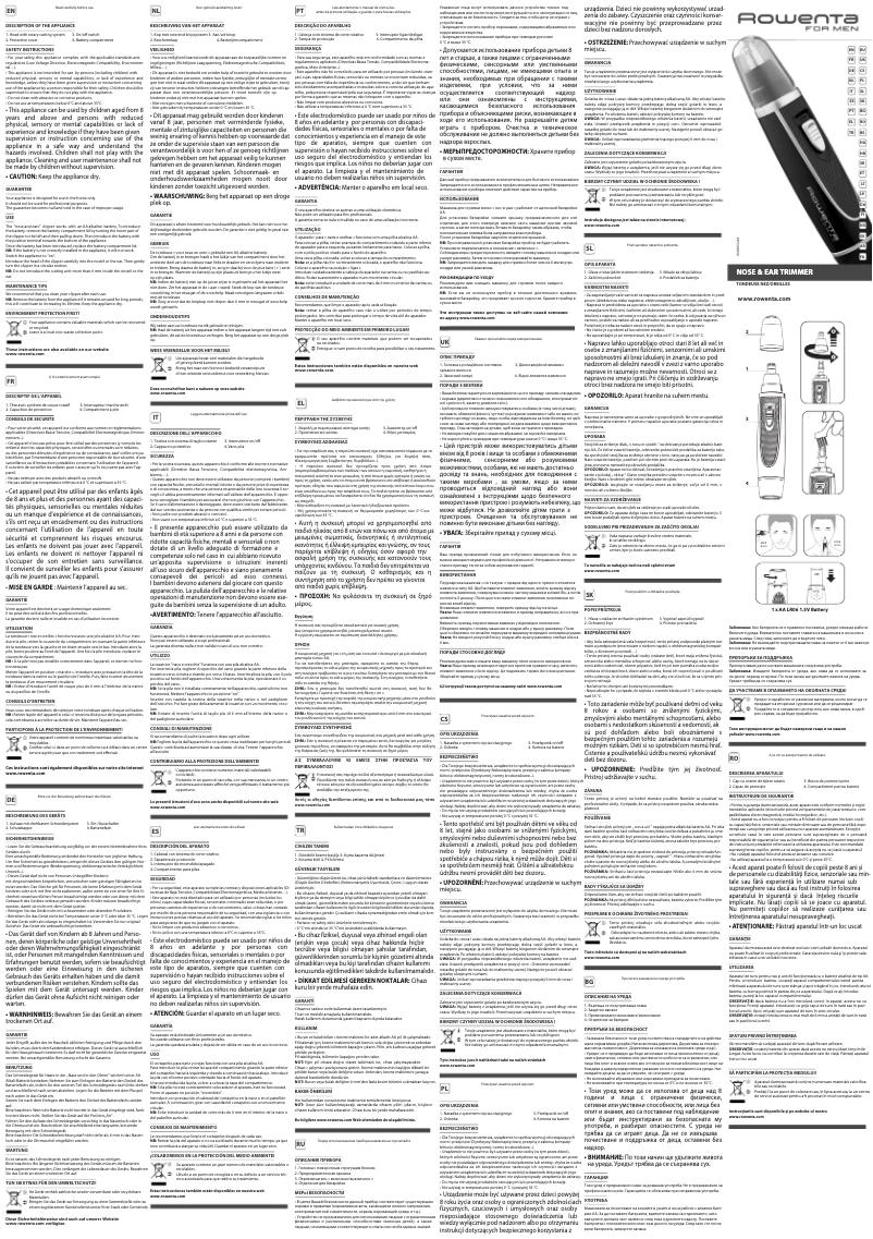 Page n°1 - Manuel utilisateur Rowenta for Men Nomad TN3500F0