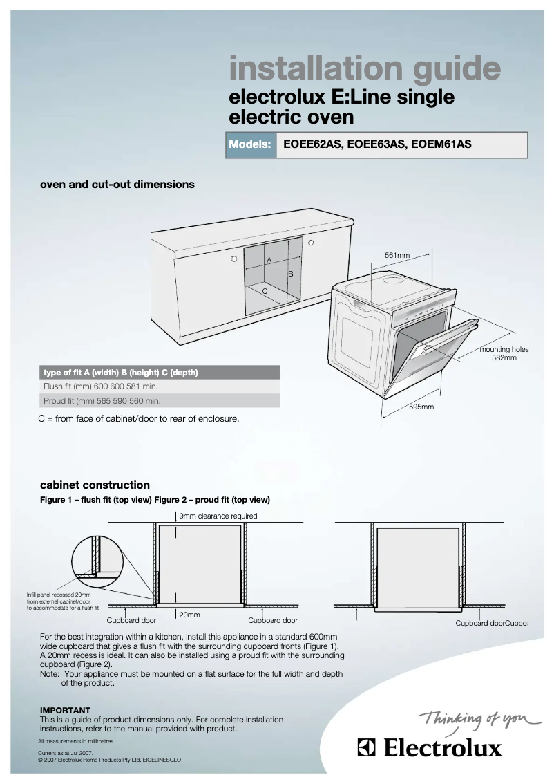 Image de la première page du manuel de l'appareil EOEE63AS