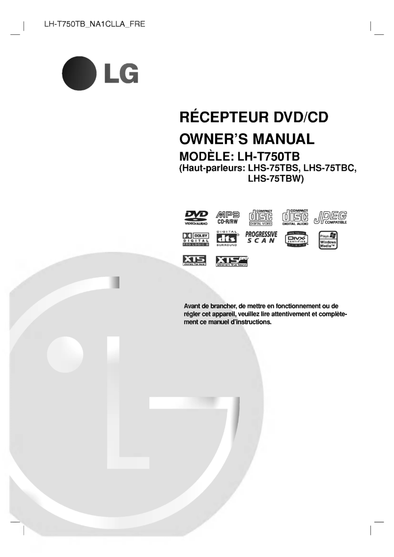 Page n°1 - Manuel utilisateur LG LH-T750TB