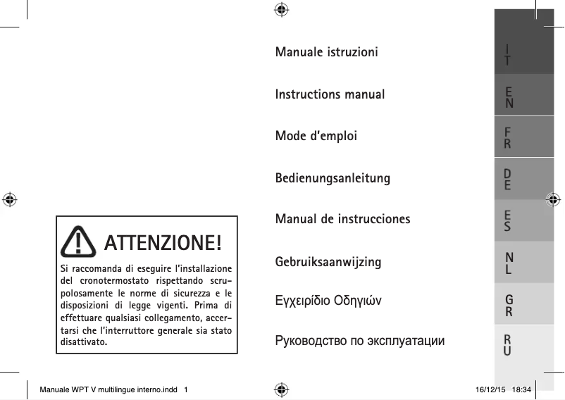 Page 1 de la notice Manuel utilisateur IMIT Techno WPTT VH 578140