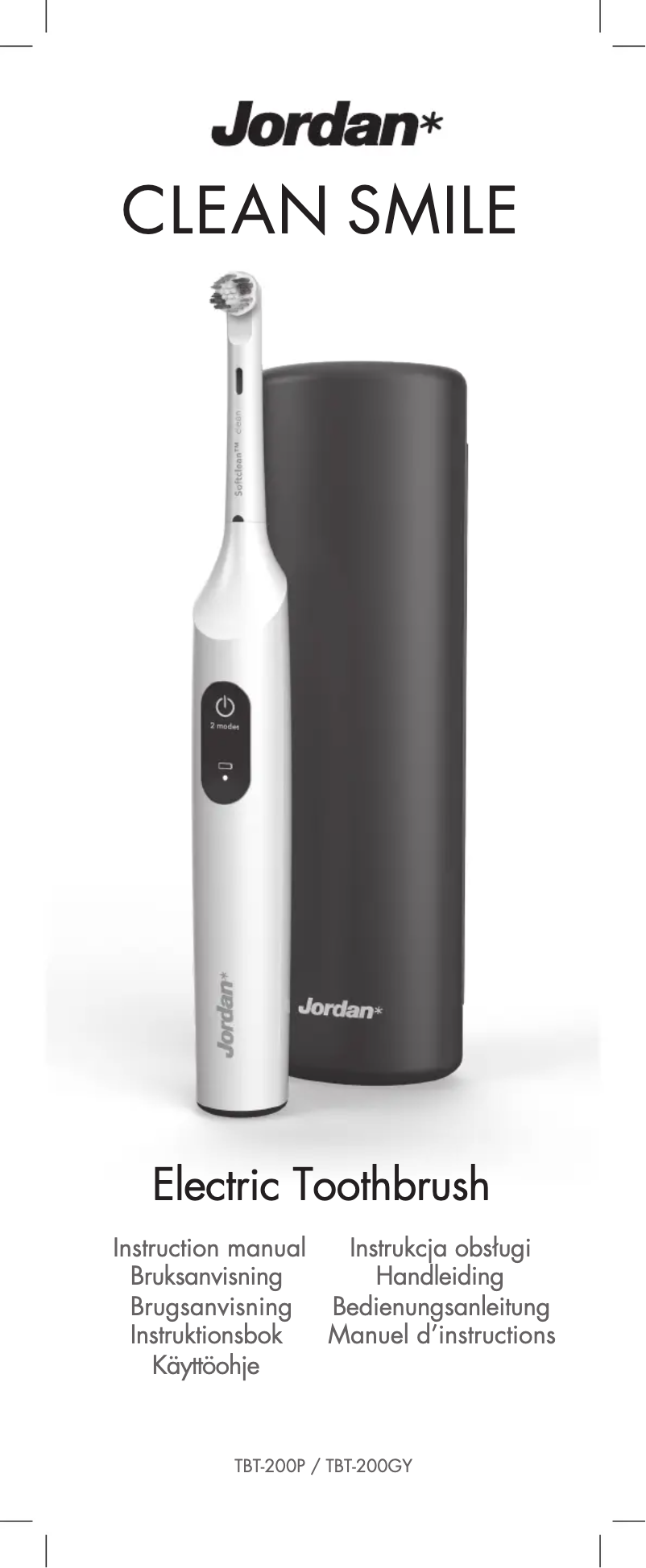 Page 1 de la notice Manuel utilisateur Wilfa Jordan Clean Smile TBT-200P