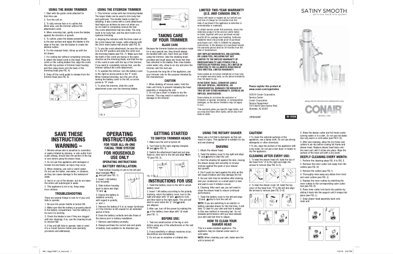 Page 1 de la notice Manuel utilisateur Conair LT85