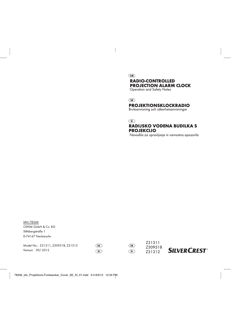 Page 1 de la notice Manuel utilisateur Auriol IAN 78346