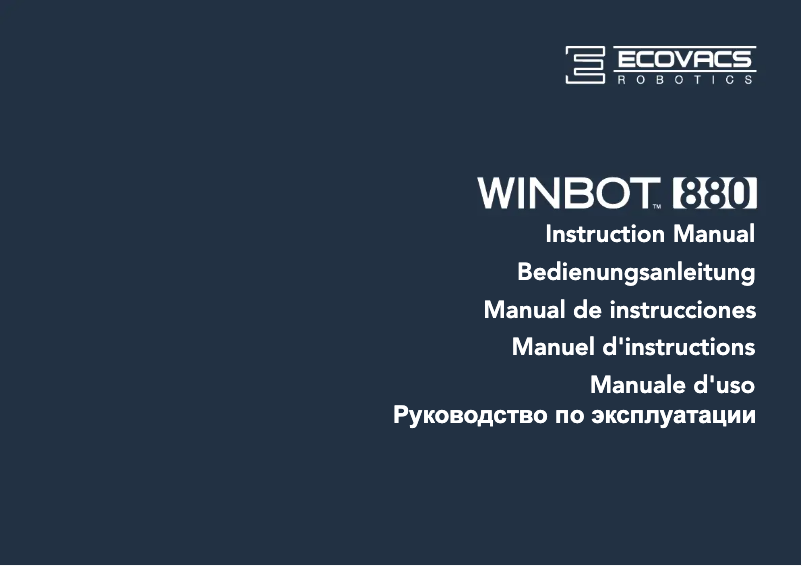 Image de la première page du manuel de l'appareil WINBOT 880