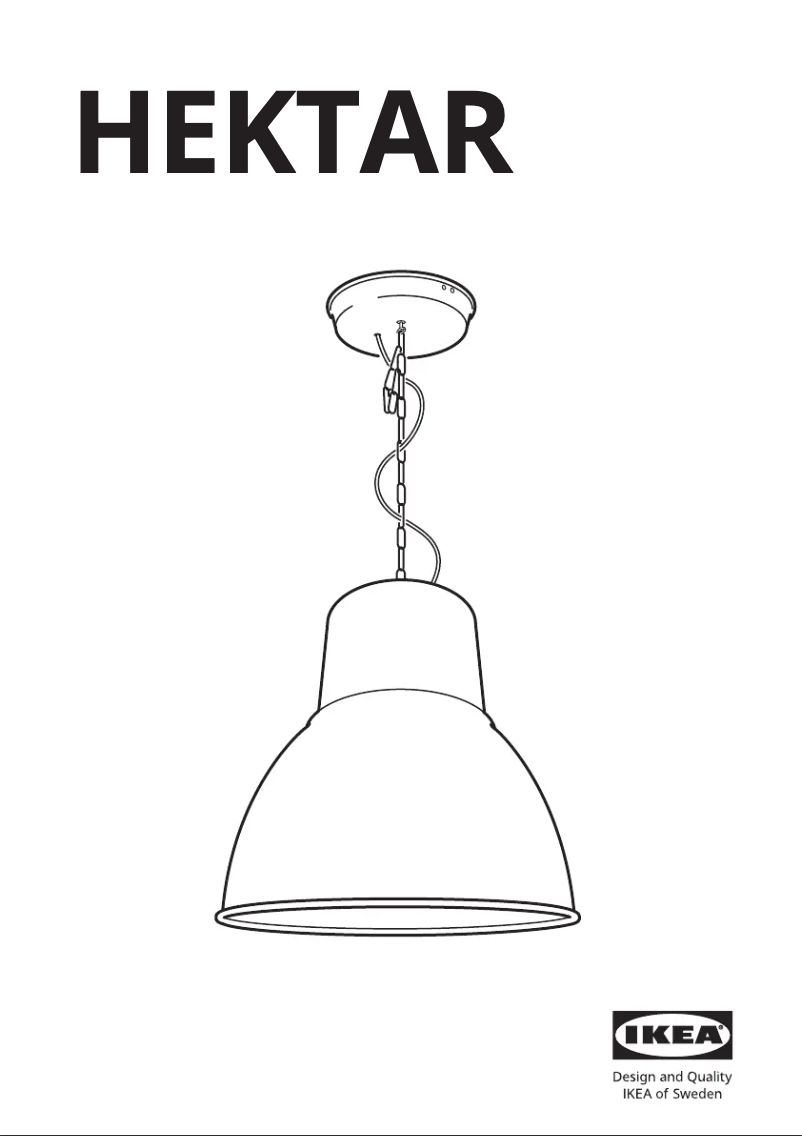 Page 1 de la notice Manuel utilisateur Ikea HEKTAR 503.256.38