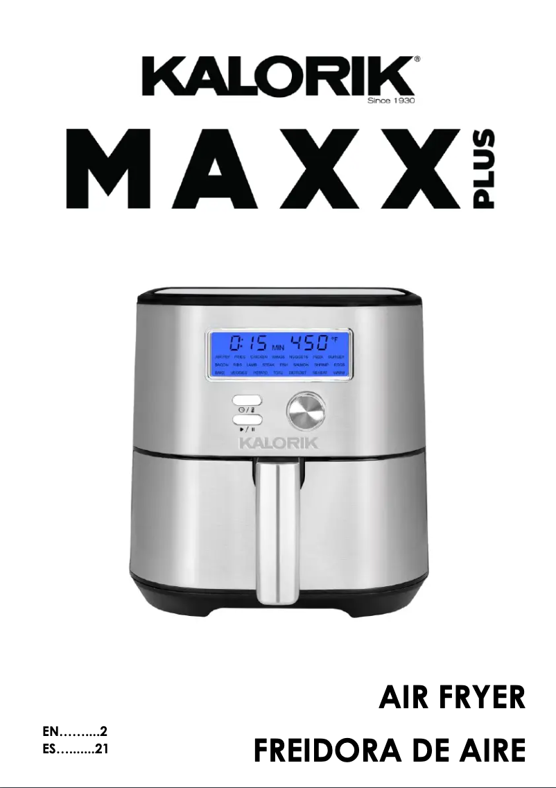 Page 1 de la notice Manuel utilisateur Kalorik MAXX FT 50876 SS