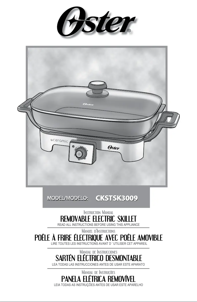 Page 1 de la notice Manuel utilisateur Oster CKSTSK3009013