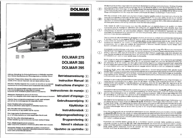 Image de la première page du manuel de l'appareil 295