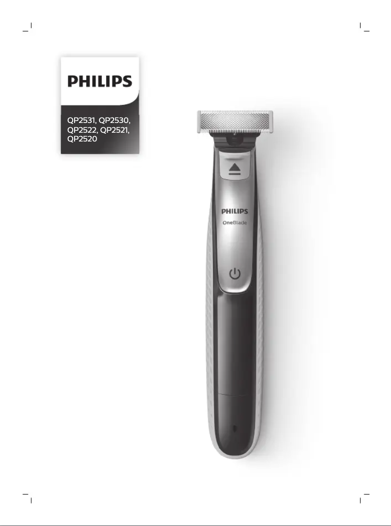 Page 1 of the manual User Manual Philips OneBlade QP2530