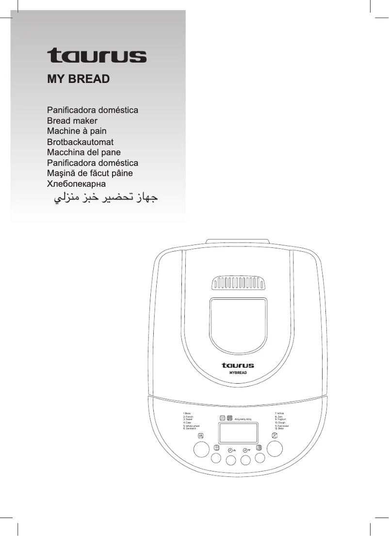 Page n°1 - Manuel utilisateur Taurus My Bread