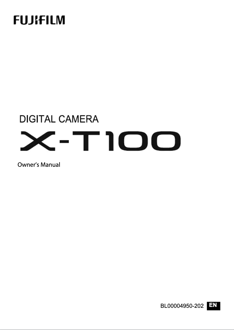 Page n°1 - Manuel utilisateur Fujifilm X-T100