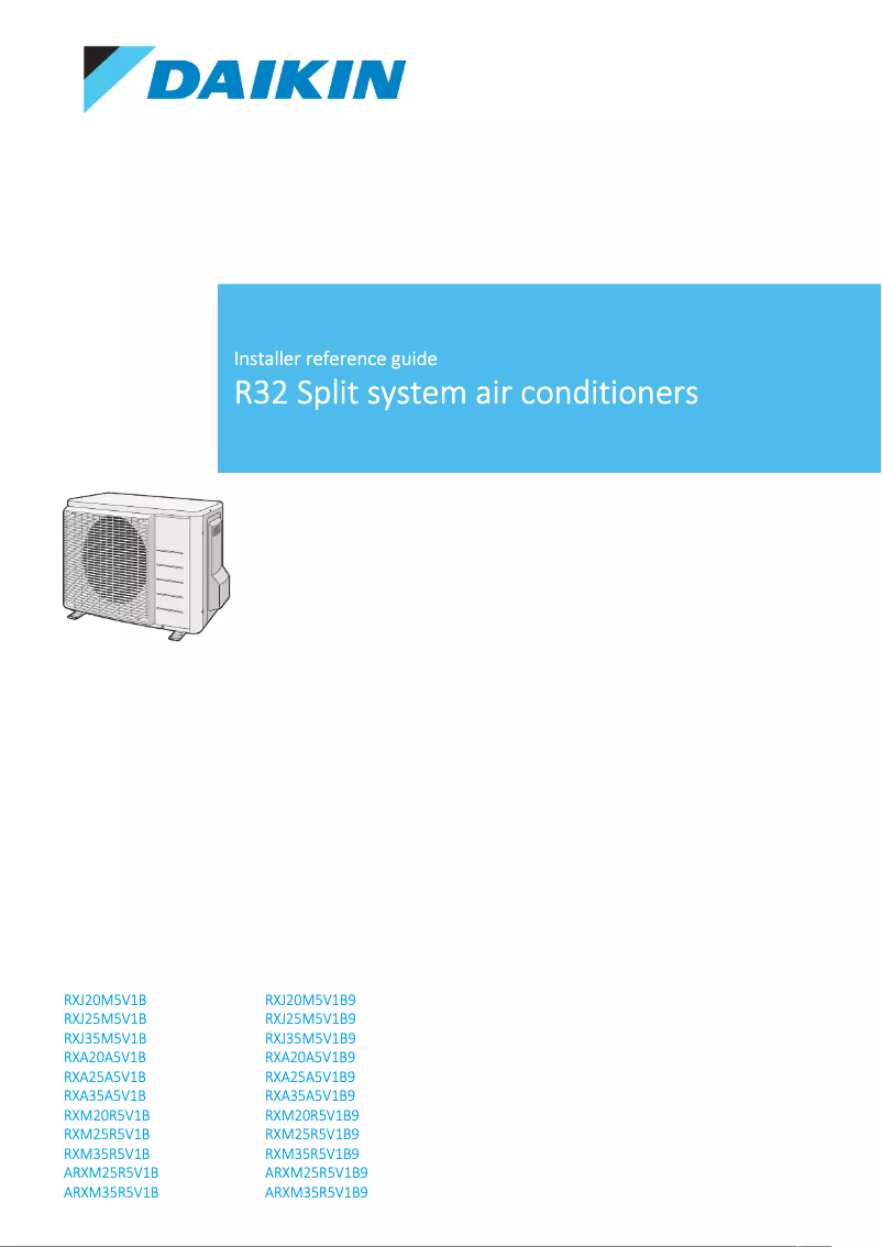 Page n°1 - Manuel utilisateur Daikin RXJ50M2V1B