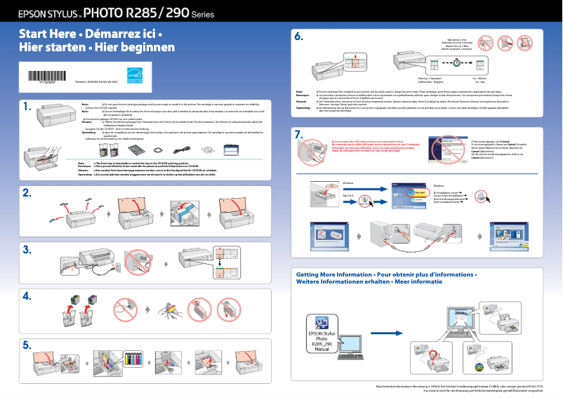 Page n°1 - Manuel utilisateur Epson Stylus Photo R285