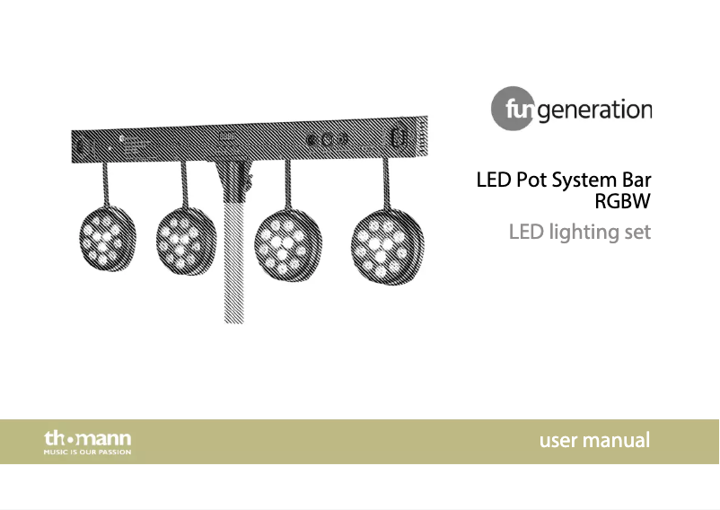 Page 1 de la notice Manuel utilisateur Fun Generation Pot System Bar 48 x 1W