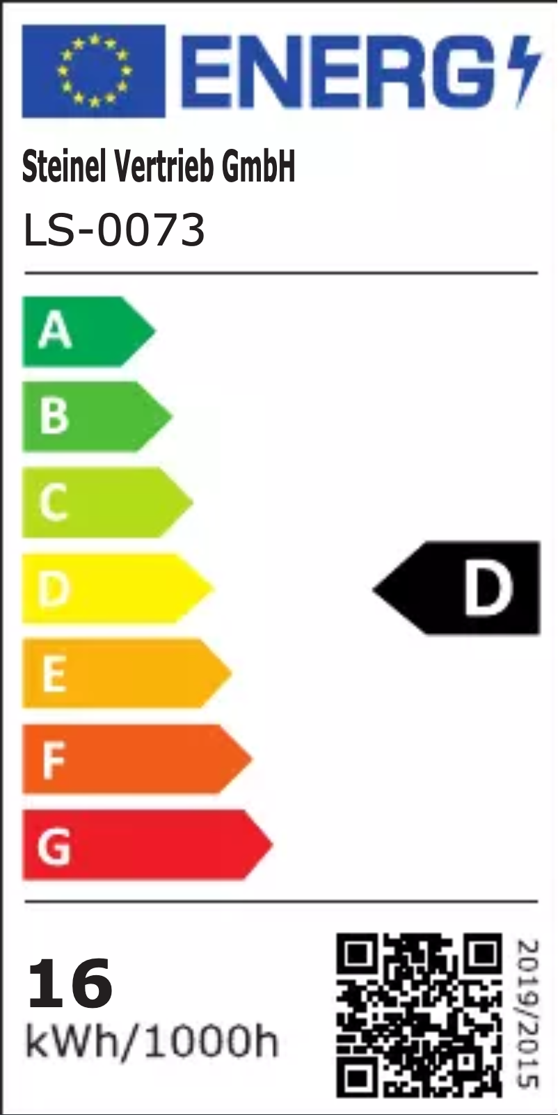 Página 1 del manual Etiqueta energética Steinel RS PRO R20 Basic SC