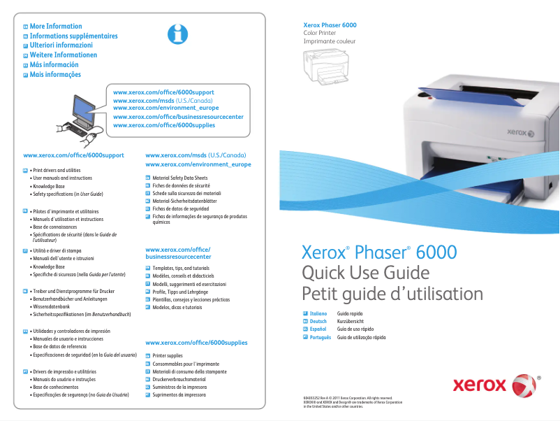 Page n°1 - Manuel utilisateur Xerox Phaser 6000