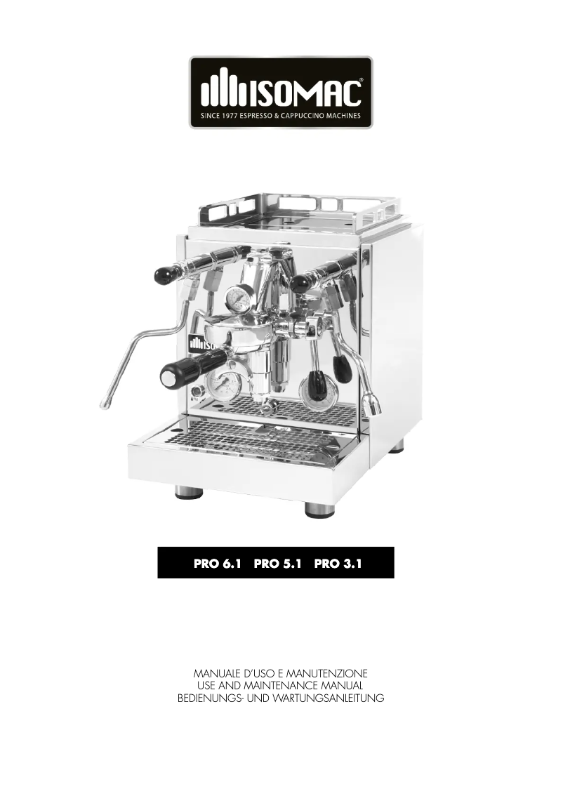 Page 1 de la notice Manuel utilisateur Isomac PRO 6.1