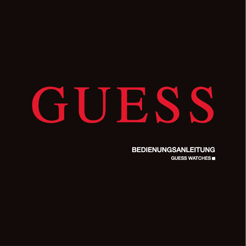 Page n°1 - Manuel utilisateur Guess Nova