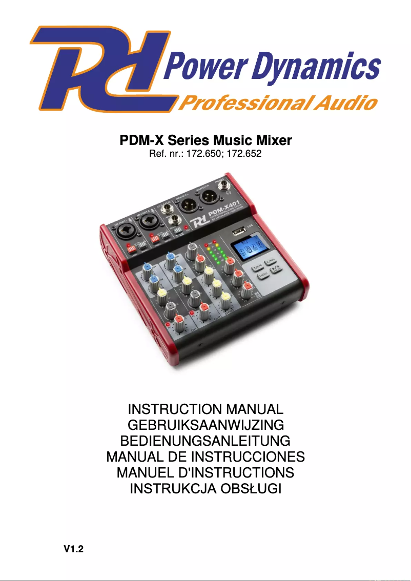 Image de la première page du manuel de l'appareil PDM-X401