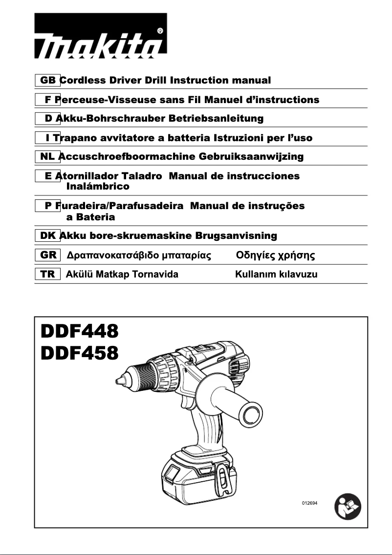 Page 1 de la notice Manuel utilisateur Makita DDF448Z