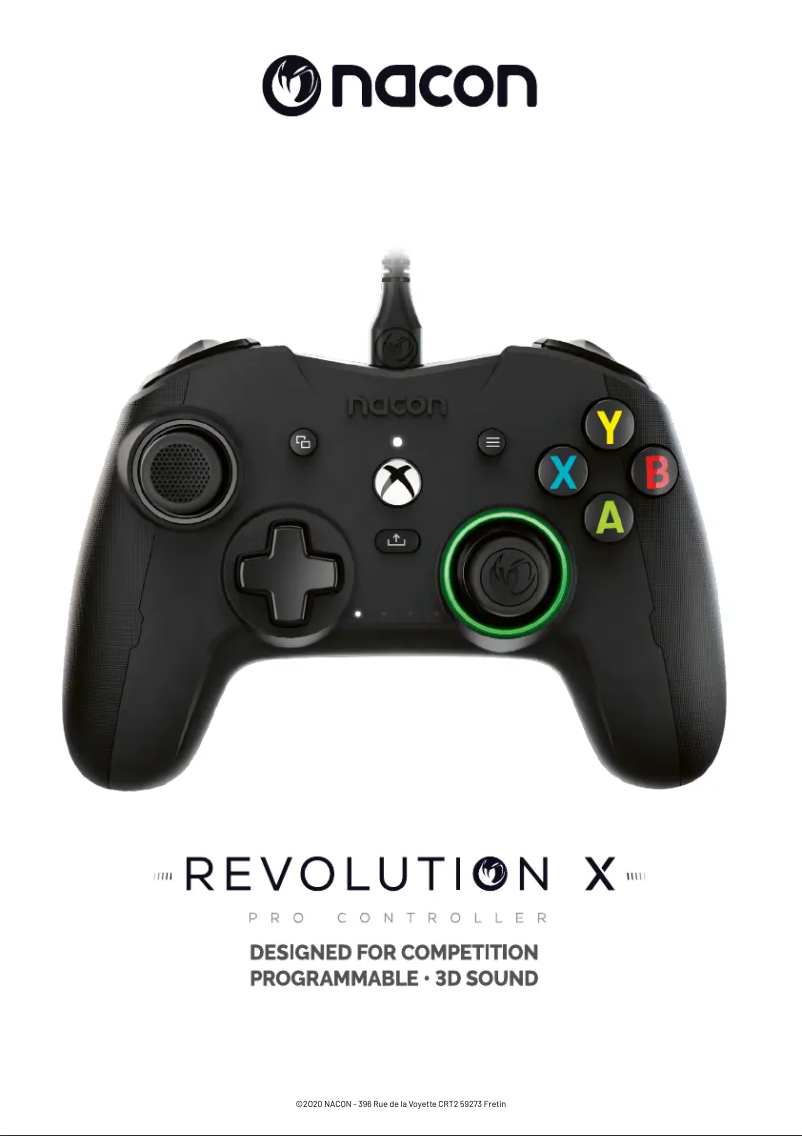 Page 1 de la notice Manuel utilisateur NACON Revolution X Pro Controller