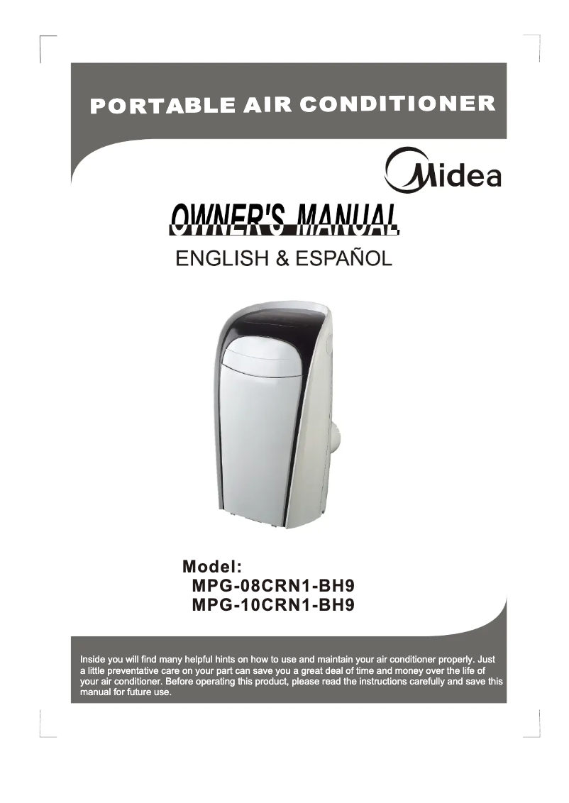 Página 1 del manual Manual de usuario Midea MPG-08CRN1-BH9