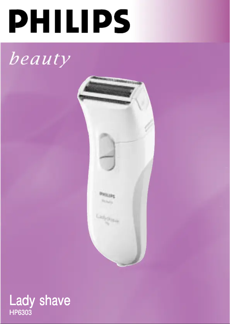 Page 1 of the manual User Manual Philips Ladyshave HP6303