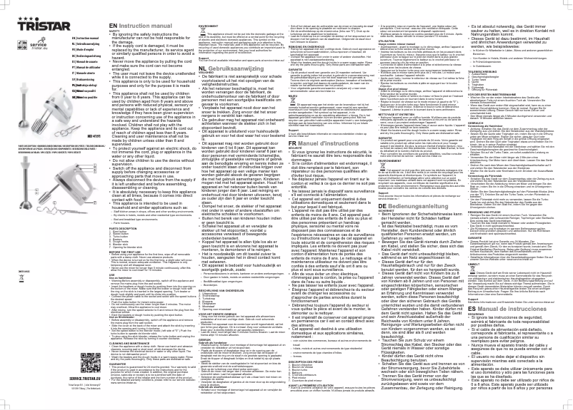 First page image of the manual for MX-4191