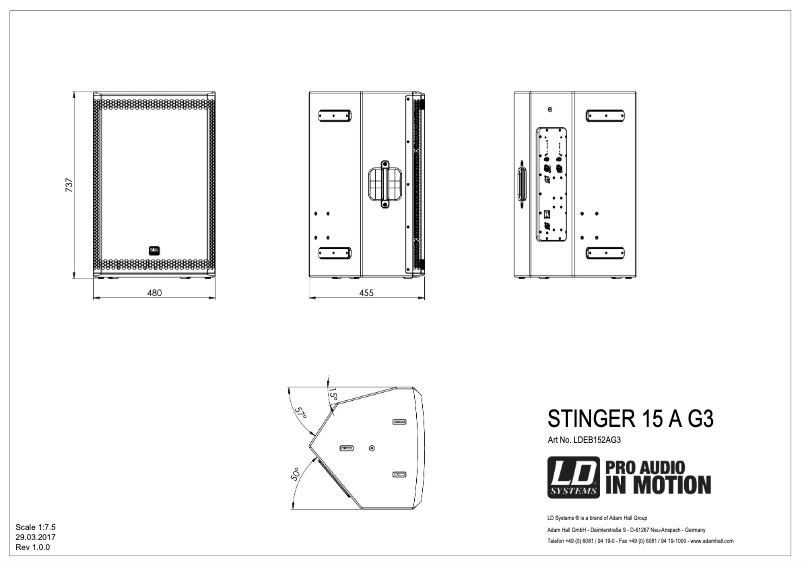 Page n°1 - Fiche technique LD Systems STINGER 15 A G3